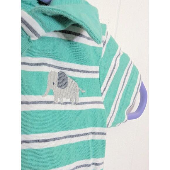 BUNDLE ONLY Carters Just One You Baby Boy Size 9M 9 Month‎ Romper Polo Striped - Picture 4 of 4